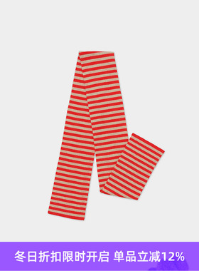 JO GORDON Smooth Narrow Stripe Scarf 羊羔毛彩色细条纹围巾