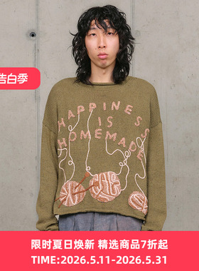 Story mfg TWINSUN ROLLNECK男女中性款手工钩针天然染色针织毛衣