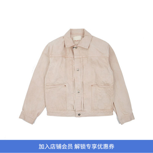 YOKO SAKAMOTO PLEATS BLOUSE 天然成衣柿子染色工装夹克外套