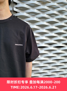 endlessness 印花LOGO短袖T恤 男女圆领纯色TEE