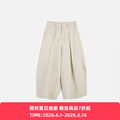 YMC DEADBEAT TROUSER 女装日本棉麻面料阔腿裤