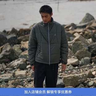 WHEELS and WIND 男女款 新雪丽棉防泼水立领棉服外套