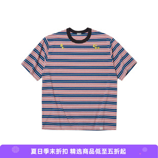 kolor BEACON Tee 条纹拼色圆领短袖T恤