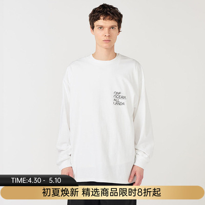 nanamica OOAL Graphic L/S Tee 男女款有机棉宽松圆领长袖T恤