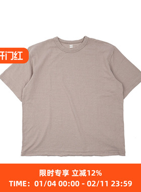 blurhms Co/Silk Nep Plain Tee特制染色加工丝棉廓形圆领短袖T恤