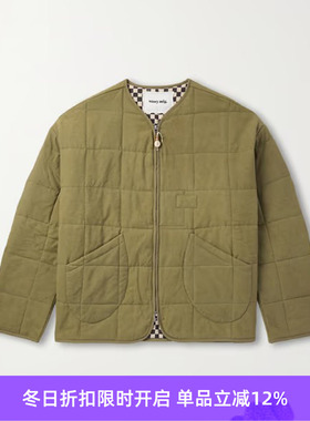 Story mfg TELLUS JACKET 天然染色拼接串珠无领夹克外套