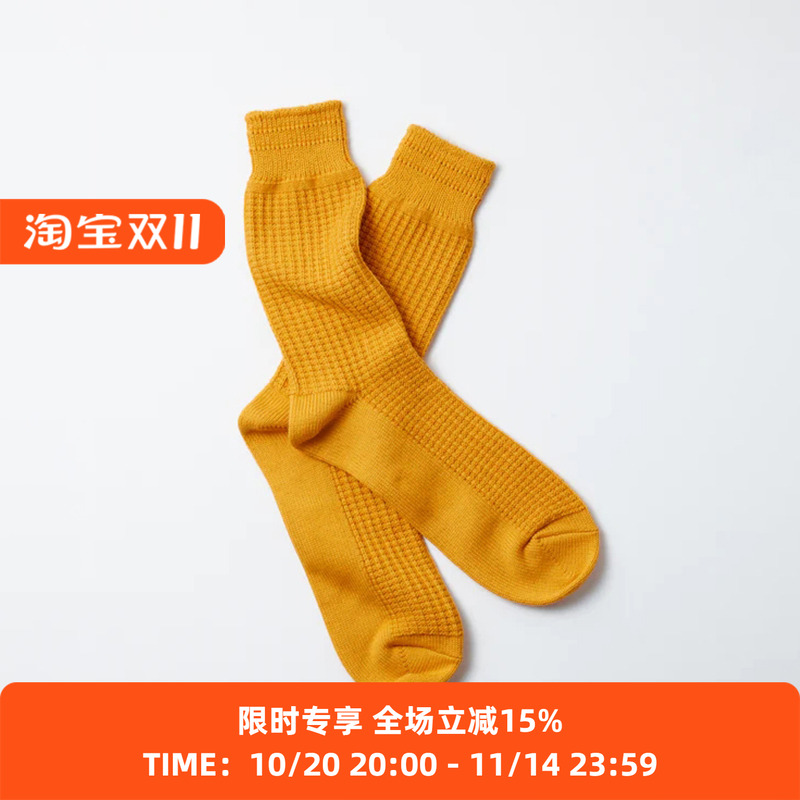 ROTOTO混合面料华夫格针织袜