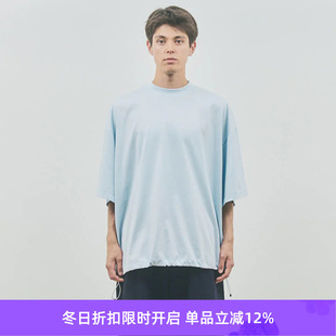 SHORT SLEEVE 廓形下摆抽绳圆领短袖 BALLOON SHIRT T恤 ness