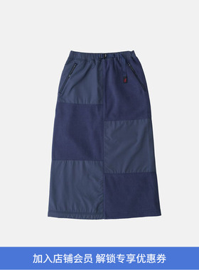 GRAMICCI THERMAL FLEECE PATCH SKIRT 女士针梭相拼长裙 半身裙