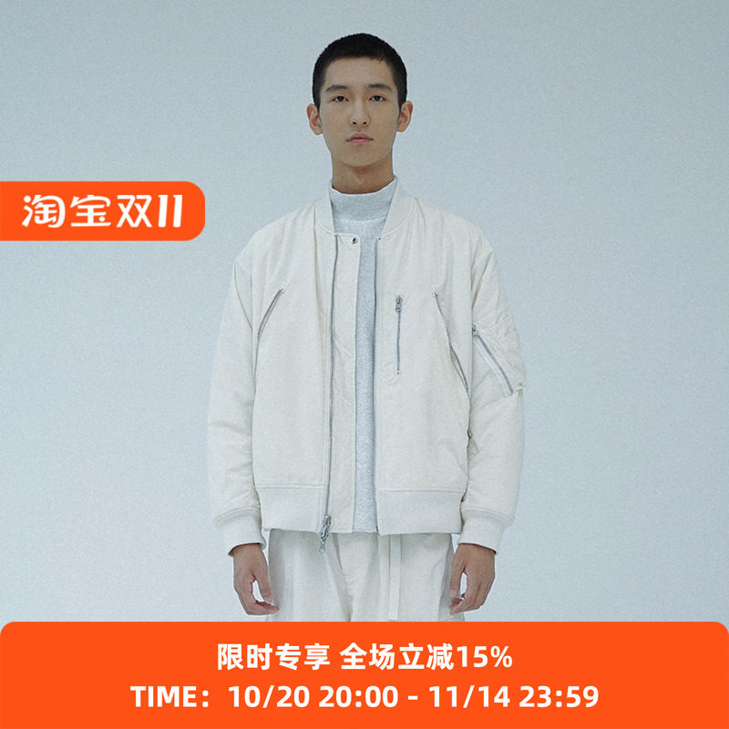 PRIMEE 男女款双面穿廓形飞行夹克外套棉服棉衣