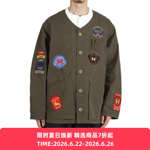Needles Shooting Jacket - Waxed Cloth 油蜡布复古无领夹克外套