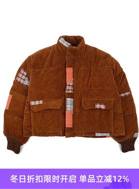 Story mfg YANAM JACKET 有机棉灯芯绒拼接立领棉服
