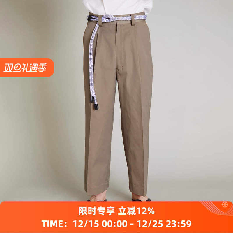 F/CE意大利机能面料阔腿九分裤