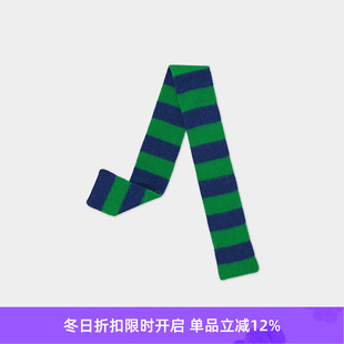 GORDON Scarf Small Stripe 羊羔毛拼色条纹围巾 Brushed