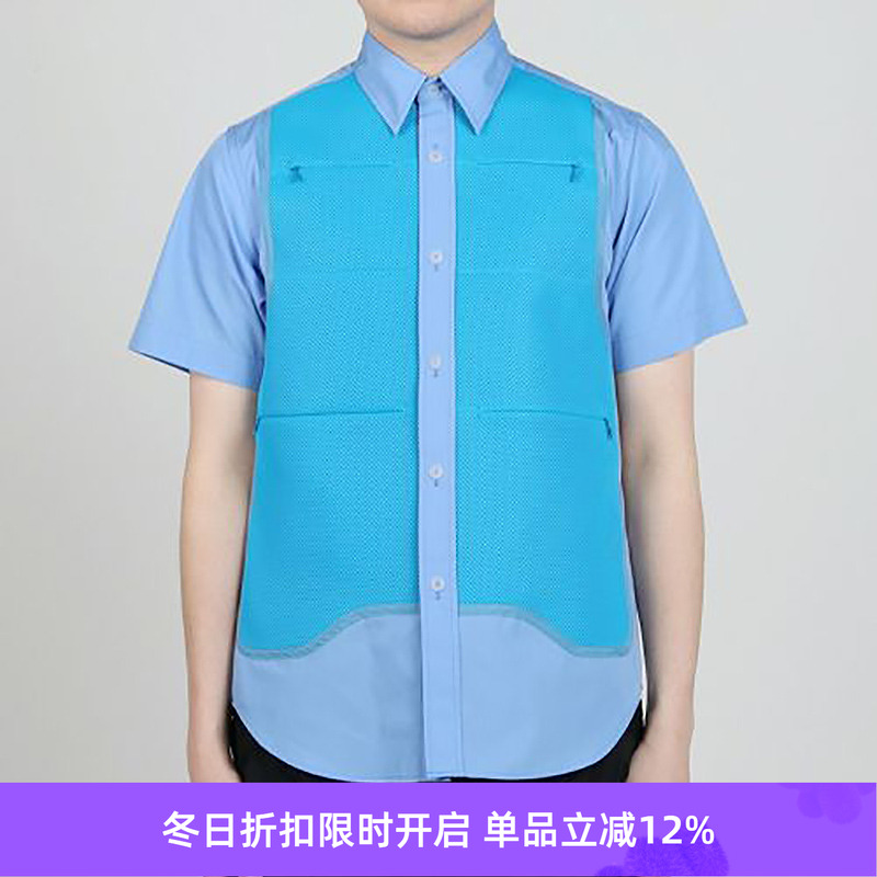 FumitoGanryu假两件短袖衬衫