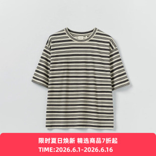 TOAST Short Sleeve Stripe Cotton Tee 女装有机棉条纹短袖T恤