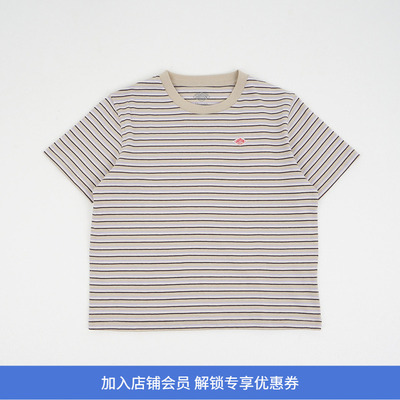 DANTON SHORT T-SHIRT 女装条纹短袖圆领T恤
