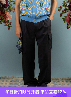 Drole de Monsieur Le Pantalon Cargo Laine 法式复古工装长裤