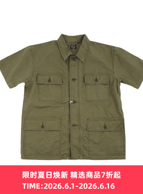 orslow UTILITY SHORT SLEEVE SHIRT 60年代复古短袖工装衬衫