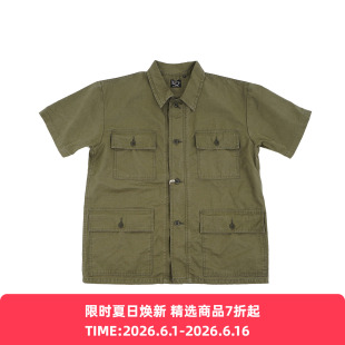 orslow UTILITY SHORT SLEEVE SHIRT 60年代复古短袖工装衬衫