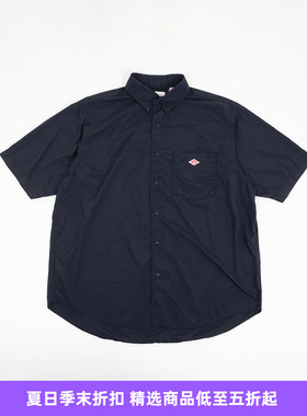 DANTON DOT BUTTON B.D. SHIRT S/S 男装自然褶皱短袖衬衫