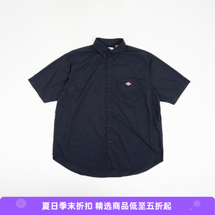 DANTON DOT BUTTON B.D. SHIRT S/S 男装自然褶皱短袖衬衫