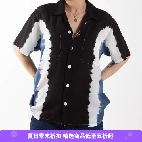 NOMA Hand Dyed Shirt - Side 职人手工扎染短袖衬衫