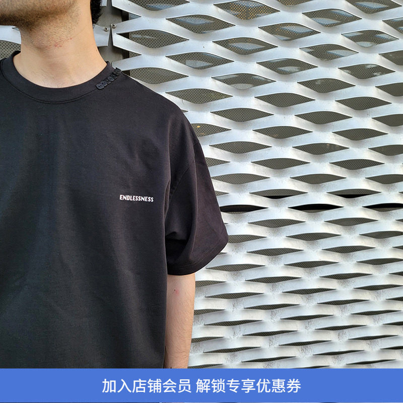 现货印花logo男女纯色短袖t恤图片