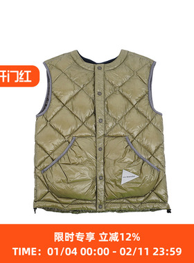 and wander diamond stitch 男女机能超轻保暖钻石格亮面羽绒背心