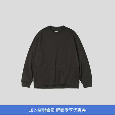 PRIMEE纯色圆领长袖卫衣