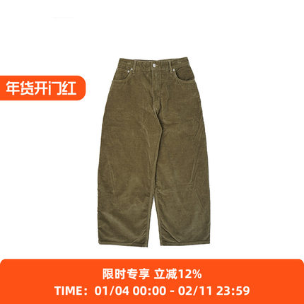 STUDIO NICHOLSON  VOLUME PANT 男装水洗灯芯绒立体剪裁弯刀裤