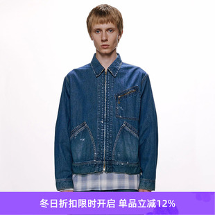 JACKET WORK 土耳其有机棉复古做旧牛仔夹克拉链外套 DENIM marka