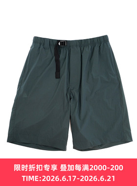N.HOOLYWOOD WEBBING BELT HALF PANTS 冷感宽松廓形短裤