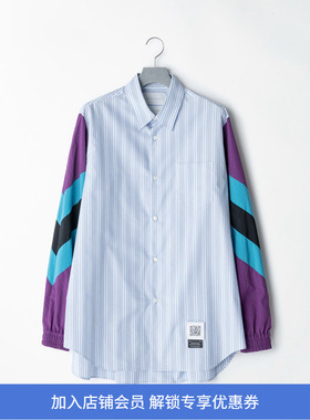 Fumito Ganryu  windbreaker shirt  袖子拼接防风衬衫夹克 外套