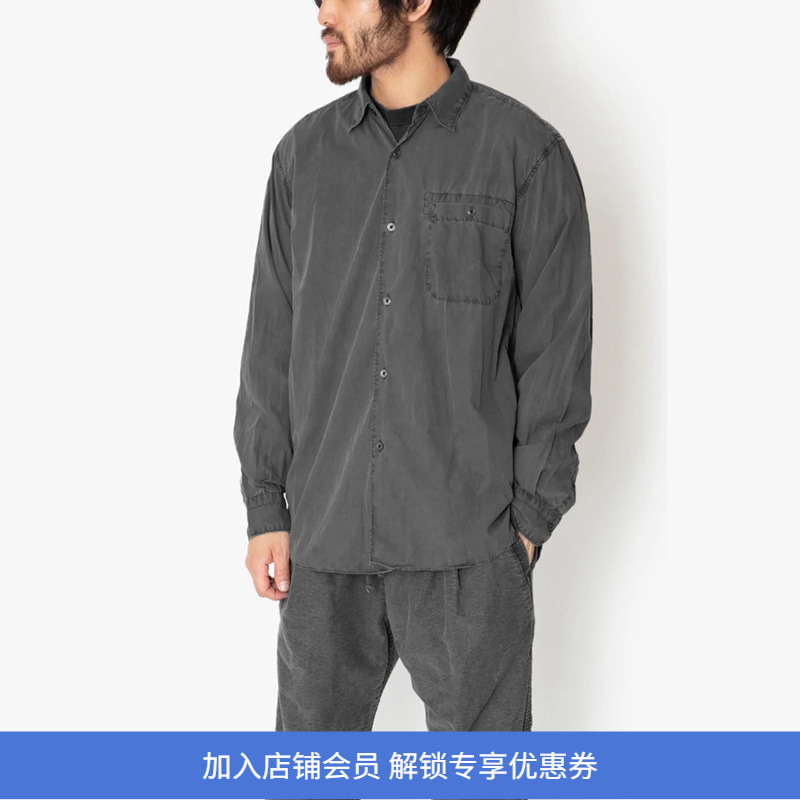 hobo然染色工装长袖衬衫