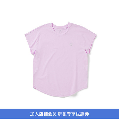 WHEELS and WIND 女式SOLOTEX吸水速干修身机能性圆领短袖T恤