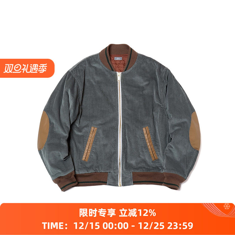 kolor BEACON Blouson 灯芯绒拼接棒球夹克 棉服
