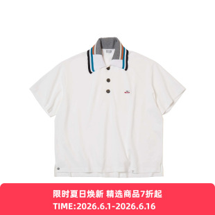 kolor BEACON Tee 拼接领廓形短袖POLO衫