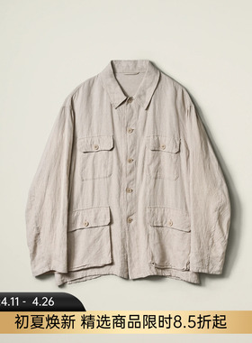 KAPTAIN SUNSHINE Safari Shirt Jacket 亚麻真丝混纺猎装夹克