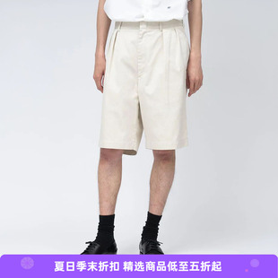 nanamica Double Pleat Chino Shorts男装有机棉混纺宽松廓形短裤