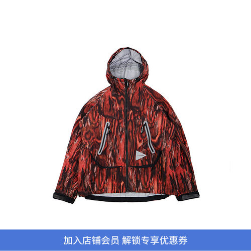 and wander printed rain jacket 主题迷彩女装防水连帽冲锋衣
