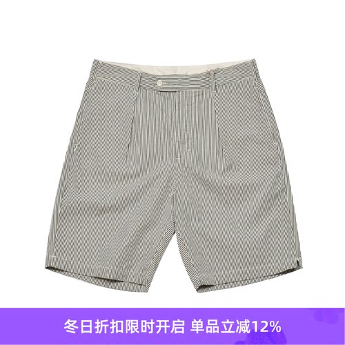 Engineered Garments Sunset Short EG 条纹泡泡纱复古工装短裤
