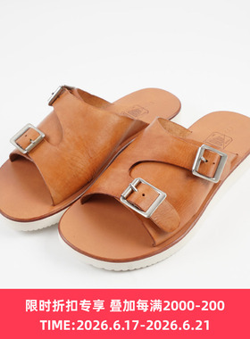 Alternative Country Leather Sandel 美式复古 V底 牛皮拖鞋