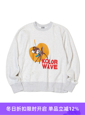 kolor BEACON Sweater 复古破坏印花圆领套头卫衣