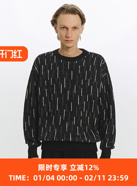 Markaware RAIN DROP PATTERN JUMPER手工缝制雨滴图案羊驼毛毛衣