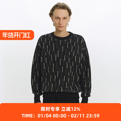 Markaware RAIN DROP PATTERN JUMPER手工缝制雨滴图案羊驼毛毛衣