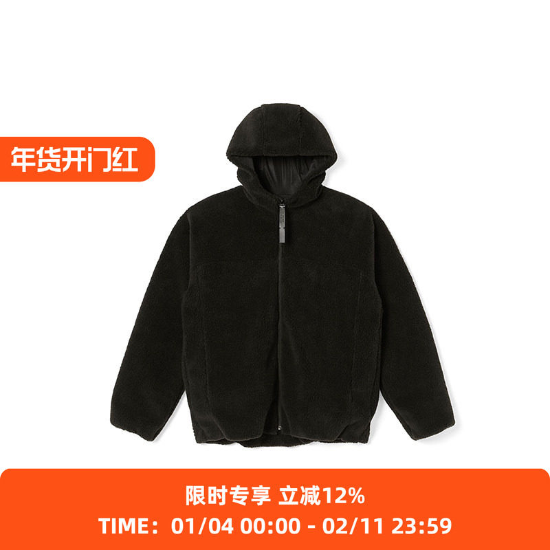 N.HOOLYWOOD HOODED BLOUSON 抓绒廓形连帽夹克外套,男装,夹克,淘宝优惠券,粉丝福利购,淘宝优惠卷