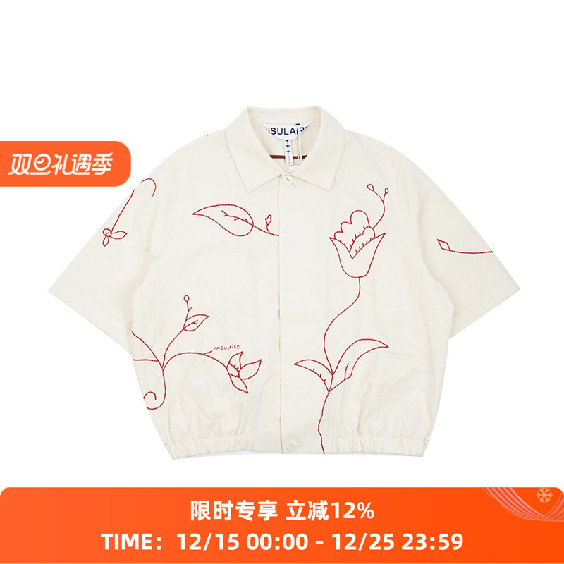 INSULAiRE 岛民 手工刺绣渔夫短袖衬衫