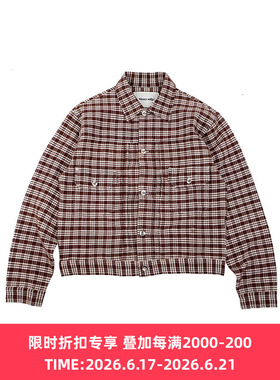 Story mfg TUESDAY JACKET 天然染色格子短款夹克外套