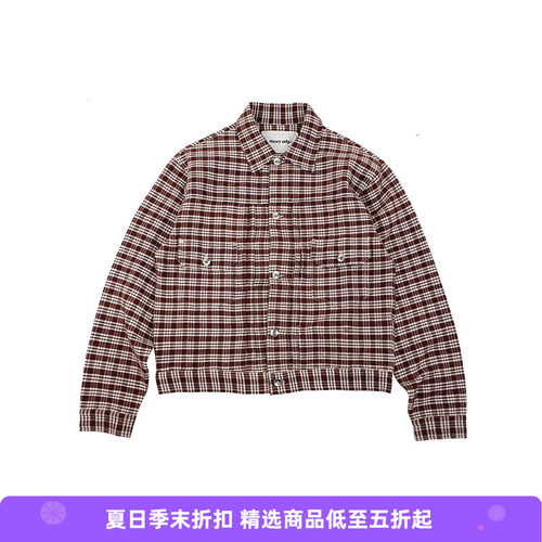 Story mfg TUESDAY JACKET 天然染色格子短款夹克外套